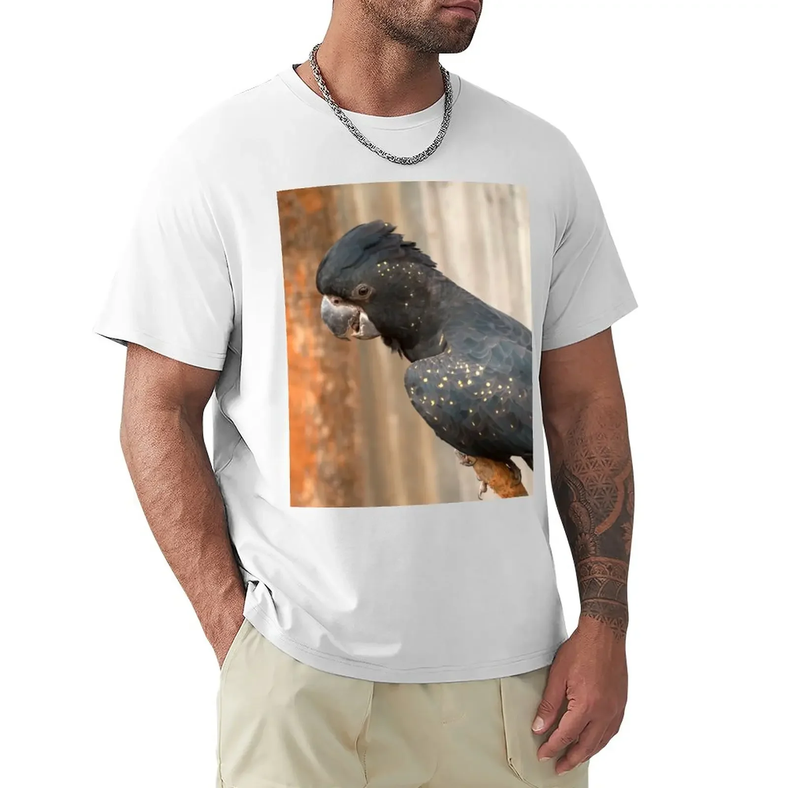 Animal  - Black Cockatoo T-Shirt boys whites Short sleeve tee mens t shirt tops Unisex Summer Short Sleeve