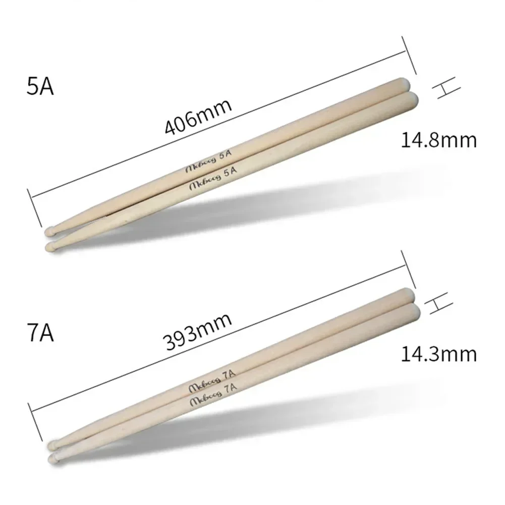 1 Pair 5A 7A Drum Sticks Drumsticks Maple Wood  Musical Instrument Drumsticks For Beginner Drum Set Accessories 2023 New