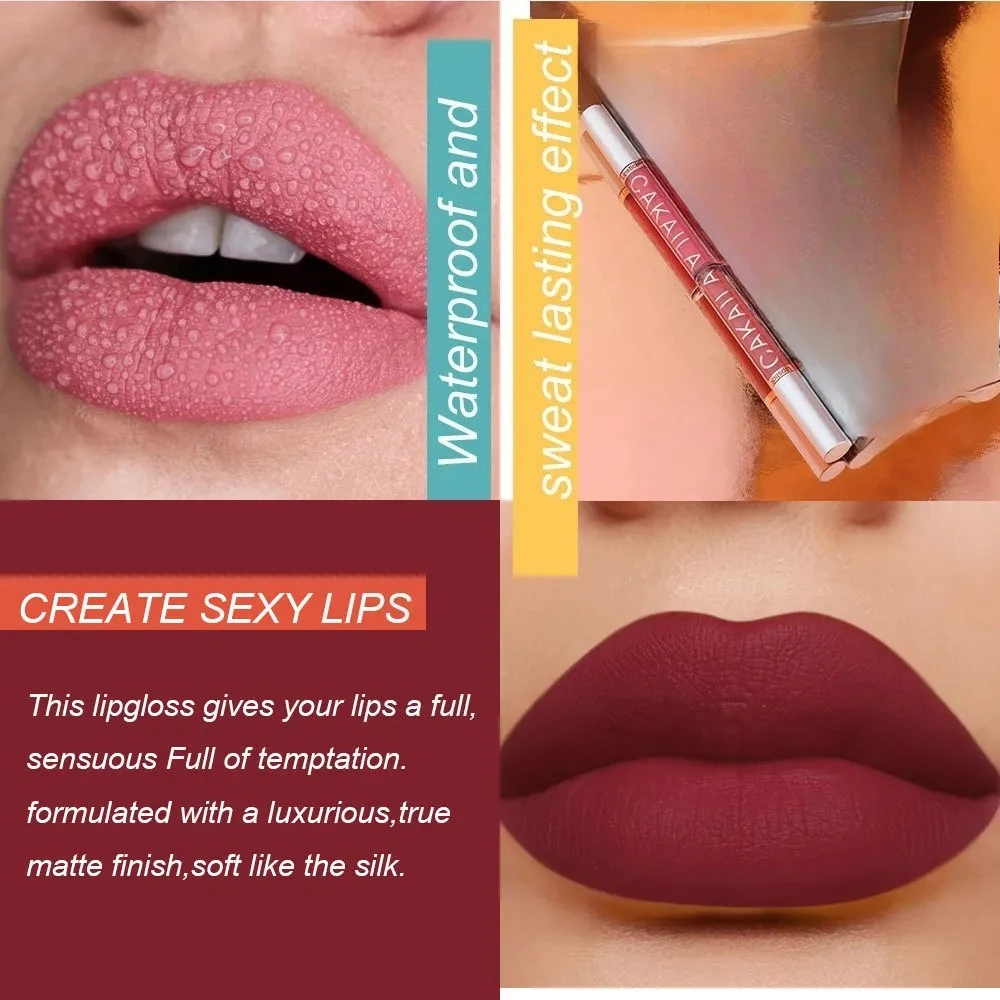 18-kleuren waterdichte lipgloss Langdurig dagelijks gebruik Niet-klevende fluwelen afwerking Hoog gepigmenteerd voor kantoorschool Natuurlijke uitstraling