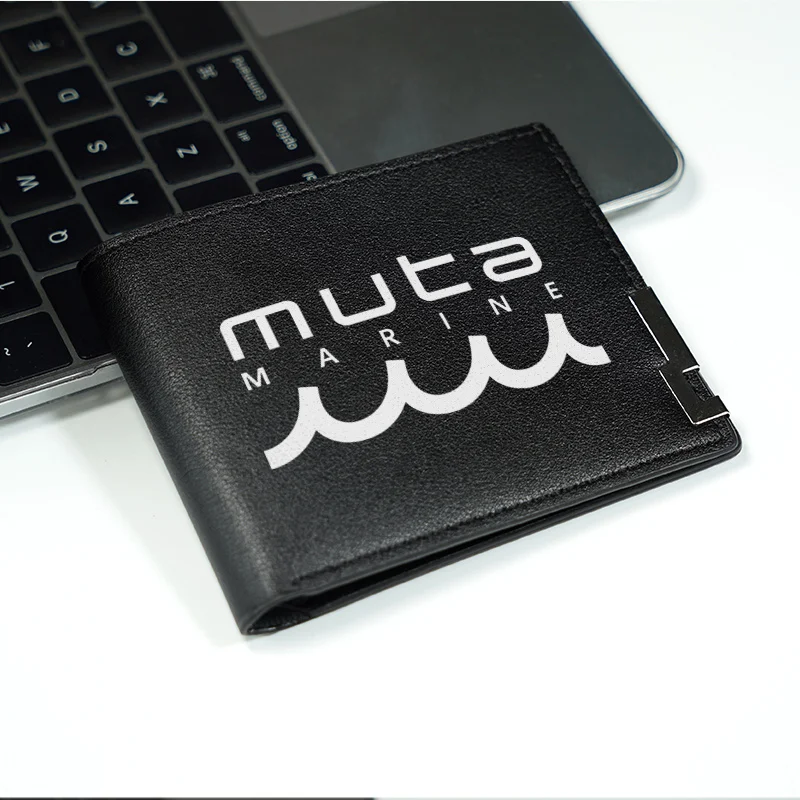 Portfel męski MUTA MARINE Premium PU Leather, minimalistyczny design, lekki, wytrzymały, biznesowy styl, kompaktowy.