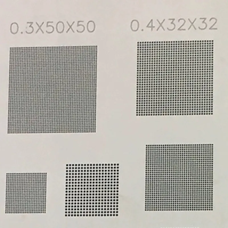 RELIFE  Universal 0.3/0.35/0.4/0.5  Parallel/45 Degree Hole BGA Stencil Multi-Purpose Solder Planting Steel Mesh Template