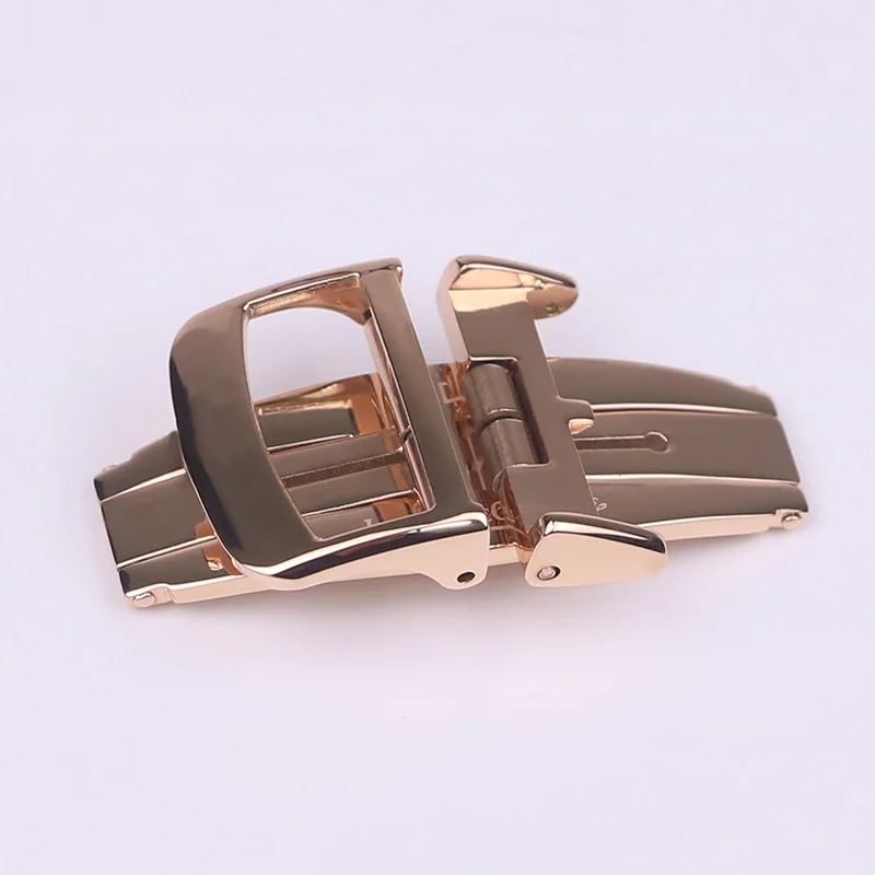 XIANERSHANG Men Custom J-aeger-LeC-oultre Convex Logo Watchband 18MM 16MM Polishing Belt Buckle Stainless Steel Butterfly Buckle