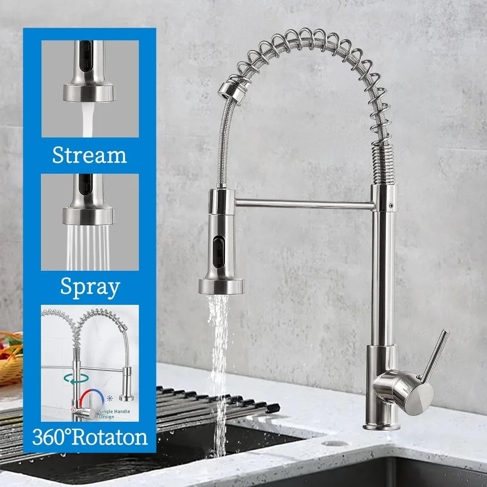 حوض مطبخ حديث منسدل مقاس 30 بوصة مع وعاء واحد وصنبور، طراز مزرعة من الفولاذ المقاوم للصدأ #4