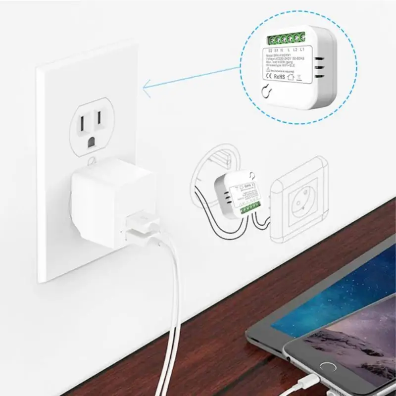 16A Homekit WIFI Smart Switch Mini 2-weg schakelaarmodule Cozylife Smart Breaker Ondersteuning Alexa Google Home Siri