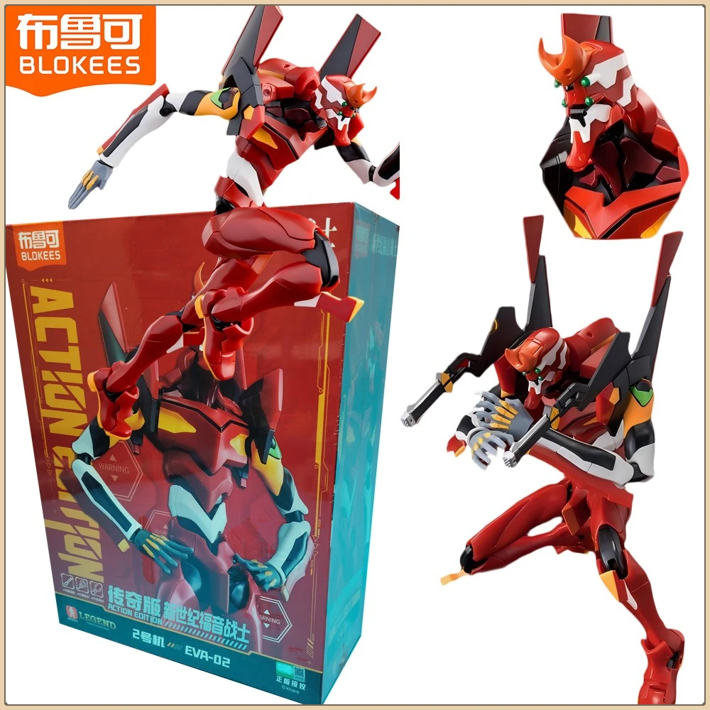 

Genuine Blokees Neon Genesis Evangelion Action Figures Cartoon Anime Characters Collection Model Decoration Toys Surprise Gifts