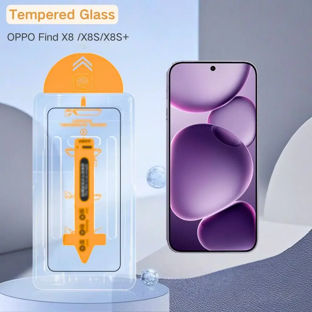 

2PCS Glass For OPPO Find X8 X8S X8S+ Screen Protector Find X8S Plus Tempered Glass Full Glue Film with install Tool