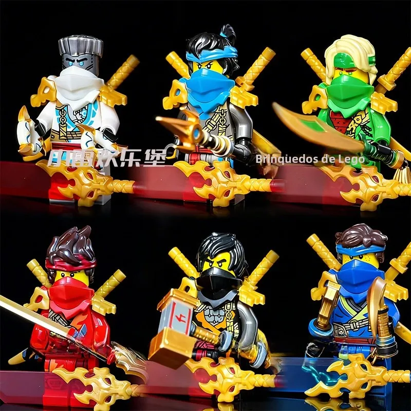 Shadow Ninja Dragon Rising 3rd Party MOC Lloyd Head Shoulder Blade Wu Master Alining Brinquedo de Blocos de Montar Conjunto I...