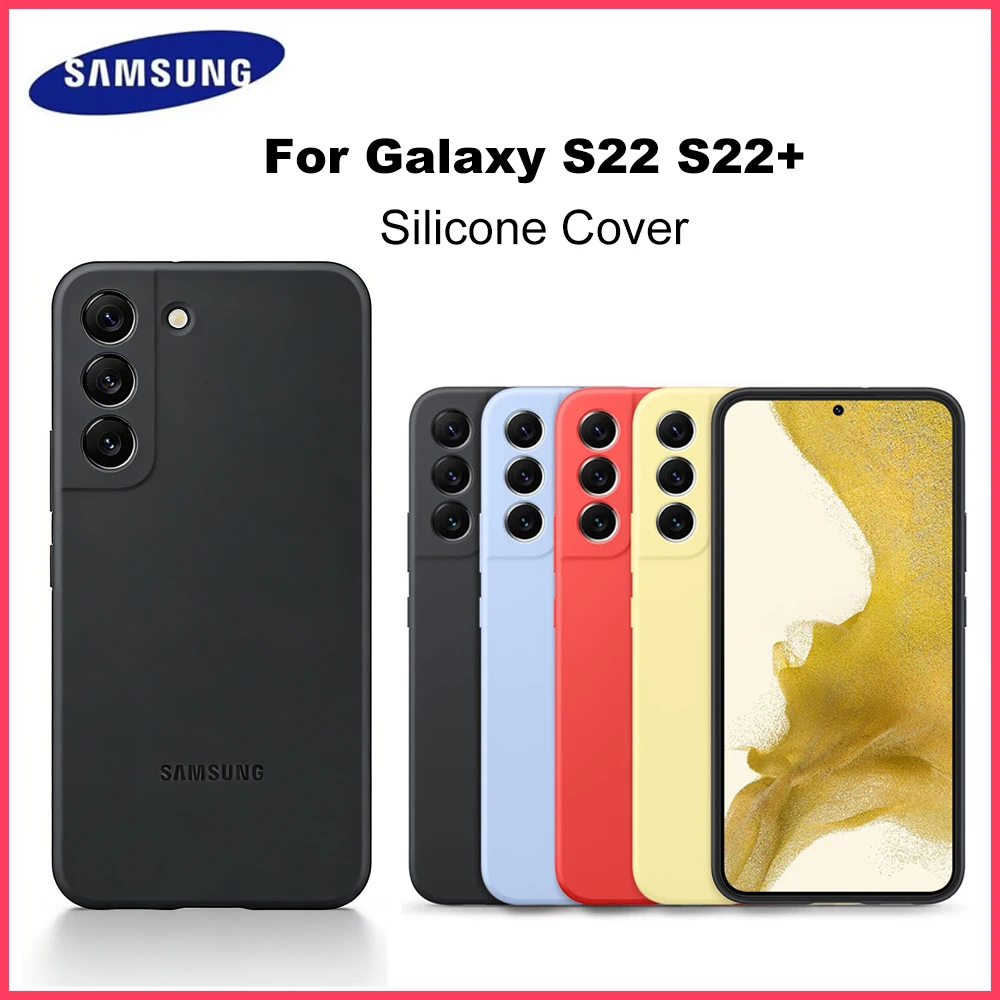 Original Samsung Silicone Cover for Galaxy S22+ S22 Plus 5G Silicone Shockproof Protective Case