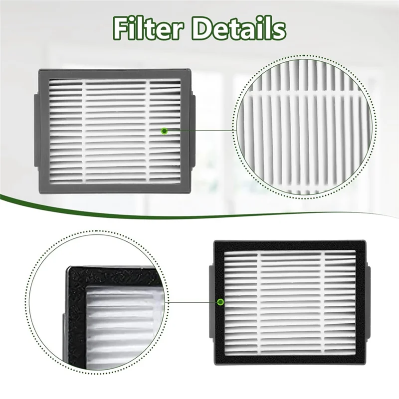 ABHZ-For Irobot Roomba J7 J7 + J5 J5 + J6 J6 + J8 J8 + J9 J9 + مجموعة ملحقات المكنسة الكهربائية فرش جانبية مطاطية مرشحات HEPA #4