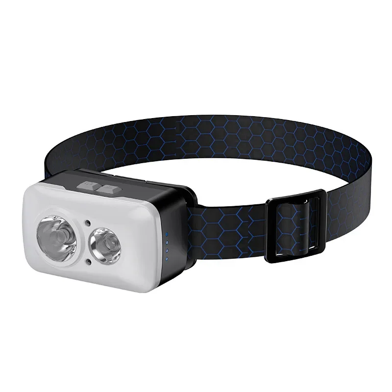 Induction Strong Bald Headlight Portable Hook Outdoor Adventure Maintenance Headlight Electric Display Portable Hat Clip Light