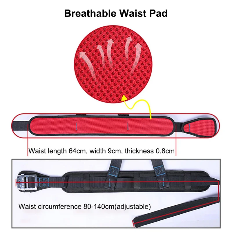 Three-point Safety Belt Aerial Work National Standard Safety Harness with Rope Hook Set Anti-fall Protective Construction Belt