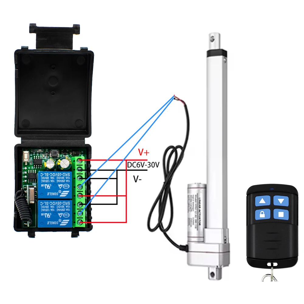 433MHz DC 12V 24V télécommande sans fil universelle actionneur électrique contrôleur de moteur pour porte de Garage et contrôle de porte