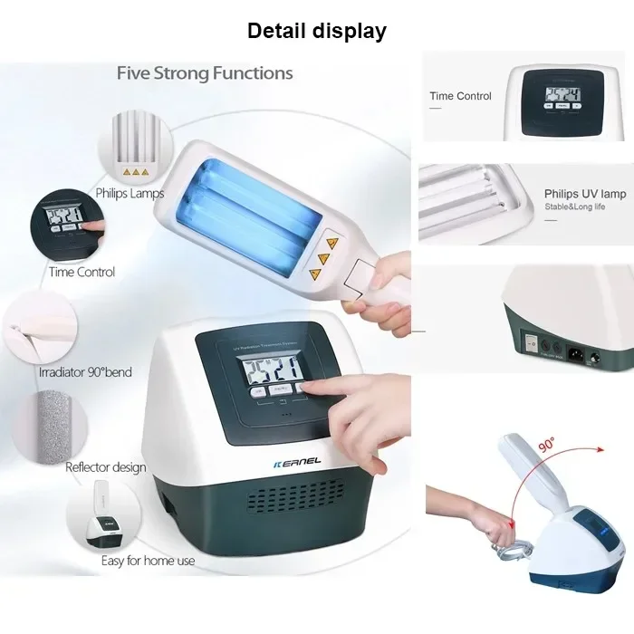 light therapy device 311nm led uv light therapy device uvb phototherapy handheld psoriasis vitiligo - view 3