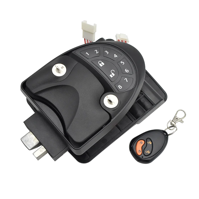 

XK159 Factory Password Remote Control RV Door Lock Metal Camper Door Lock Whit 4 Camper Keys