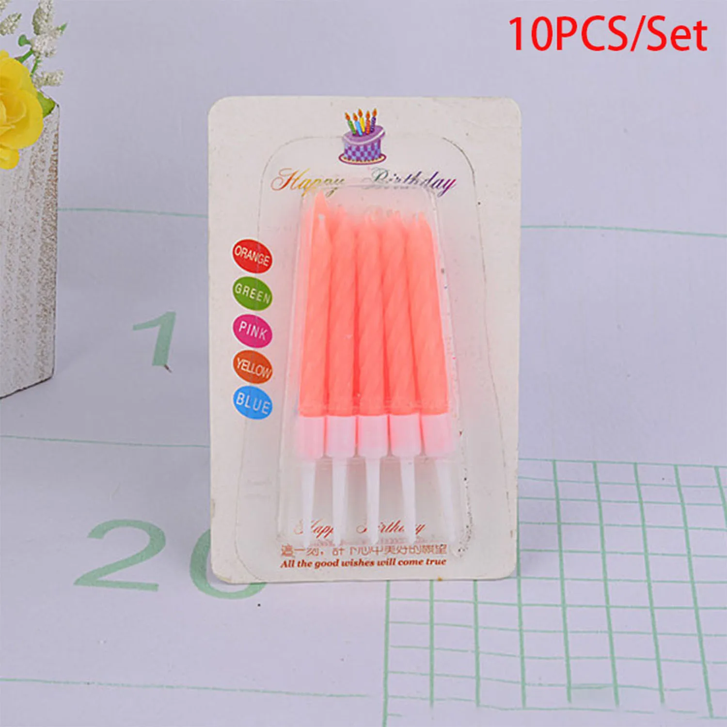 10 PCS Birthday Thread Candle Children's Creative Baking Party Cake Decoration  Digital Colorful Pencil