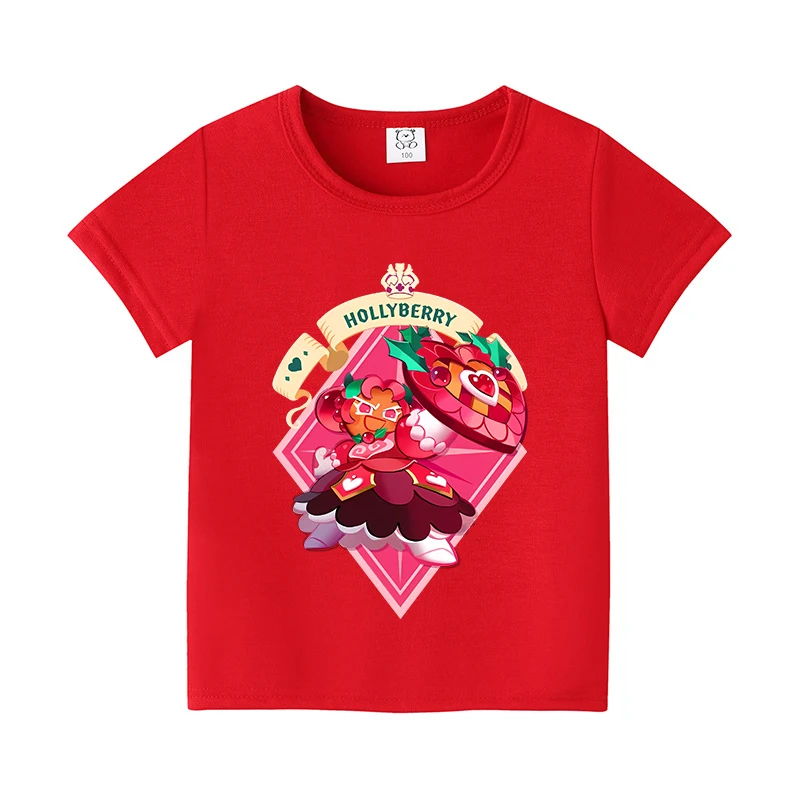 Cookie Run Kingdom Children T Shirt Girl Boy Summer Clothes Color Cotton Tees Shirts Short Sleeve Kid Short Tops Tees Gift