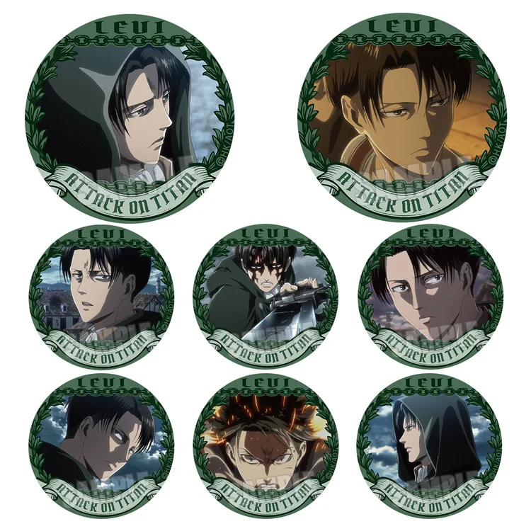 Insignia de Anime Attack on Titan Levi Ackerman, insignia coleccionable para Cosplay, Pin de Metal para seguidores, mercancía oficial de regalo