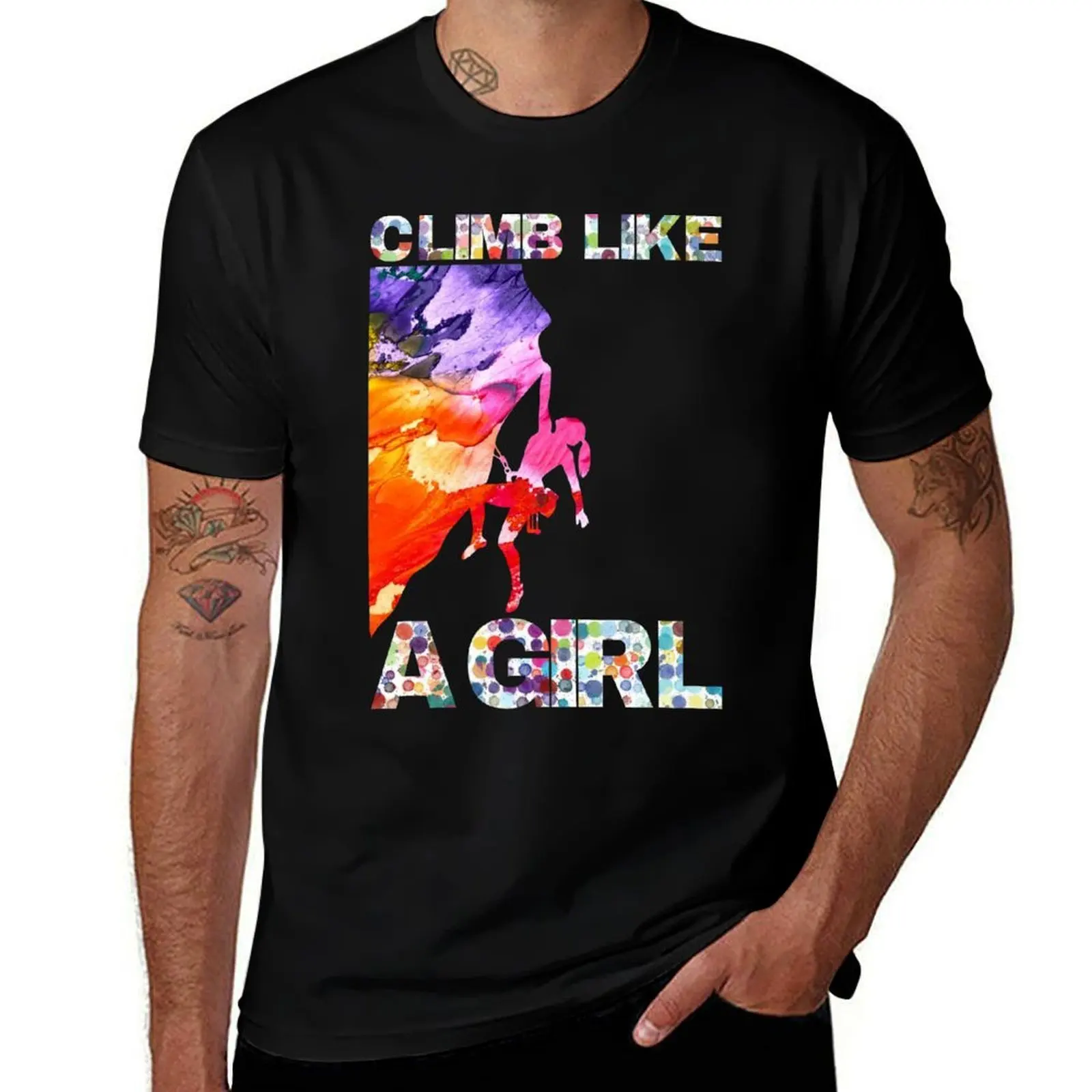 

Climb Like A Girl T-Shirt t shirts for man graphic vintage man t shirt heavy cotton T-Shirt