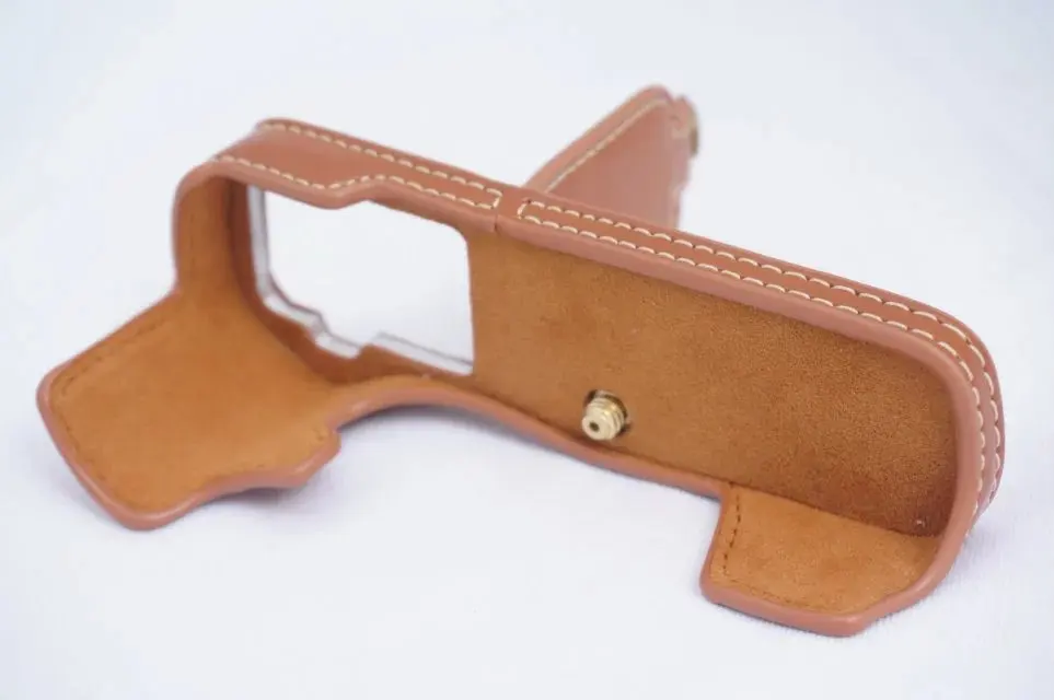 E-M5II чехол-сумка для камеры из искусственной кожи для Olympus EM5II EM5 MarkII, чехол из искусственной кожи с отверстием для батареи