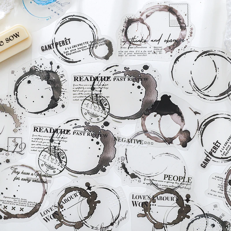 30 قطعة الألوان المائية الإبداعية لطخم الساخن ختم ملصقات خيمة اليد لتقوم بها بنفسك عصا تسميات سكرابوكينغ المواد غير المرغوب فيه مجلة لوازم