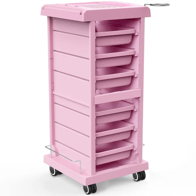 Salon Trolley Cart for Salon Station - Space Saving Salon Rolling Cart for Extra Storage - Hair Salon Beauty Cart