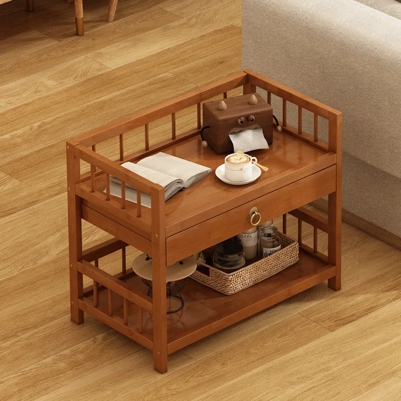 Mobile Mahjong Table Tea Cart with Wheels, Side Table Stand for Card Game Room Storage