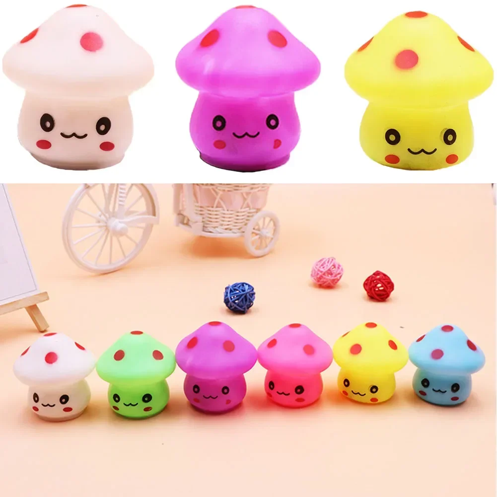 1Pcs Mini Cute Mushroom Lamp Indoor Baby Children Room Lighting Toy LED Bedside Luminous Night Light Home Party Decorations