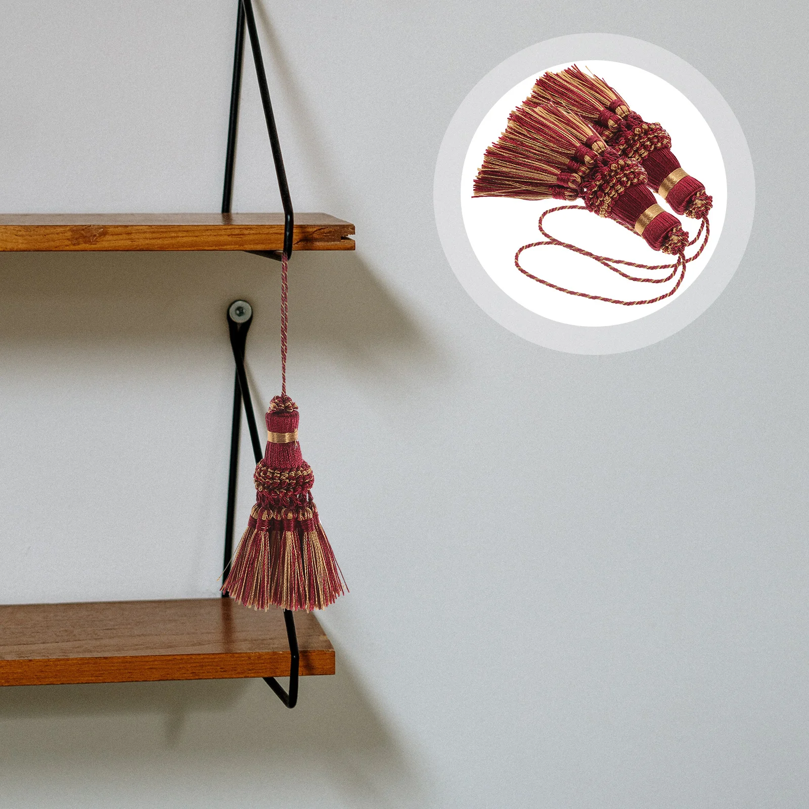 

2pcs Long Tassel Pendant Decorative Craft Trim For Curtain Diy Home Decor Tassels Decoration Blanket Keychain Accessory