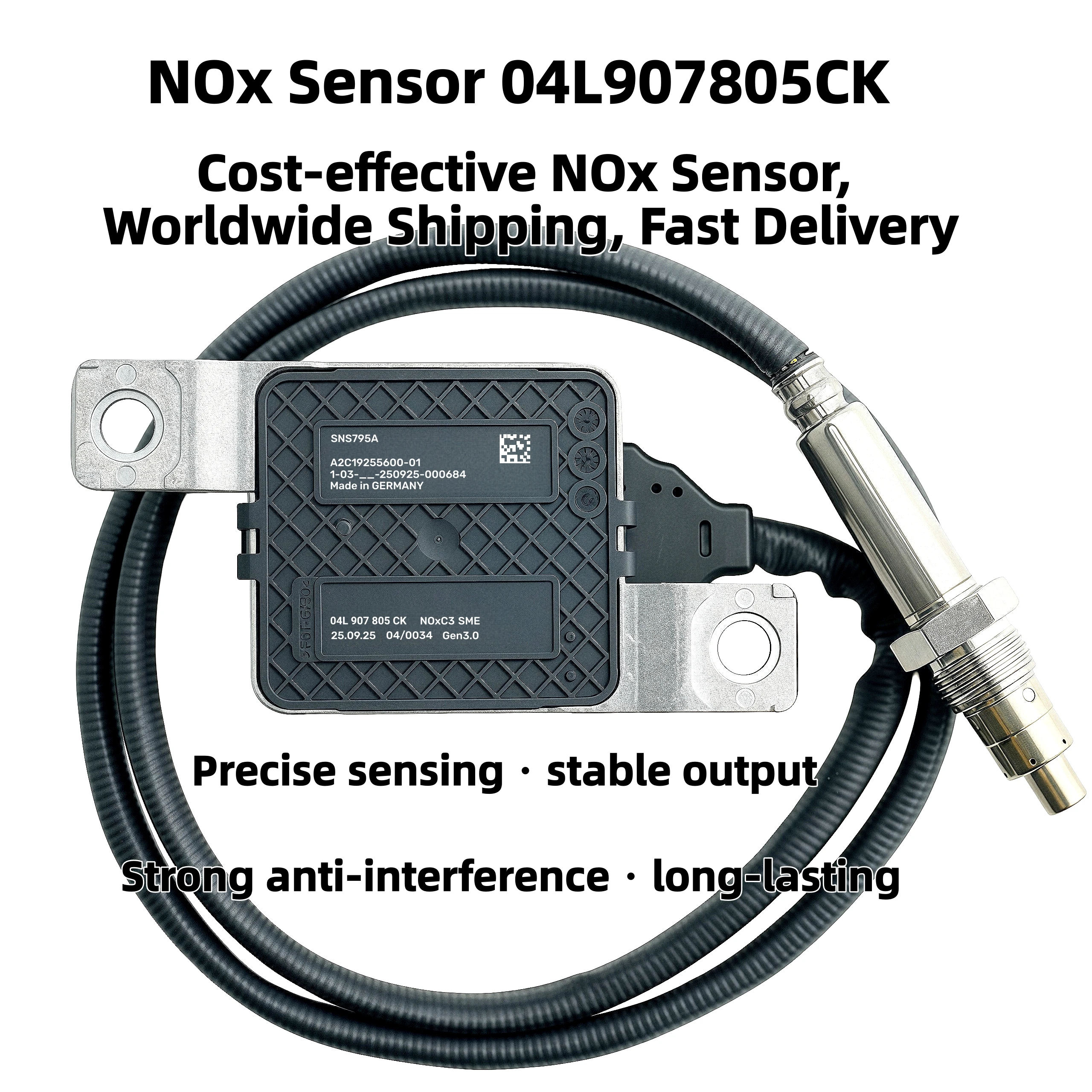 

The brand-new nitrogen oxide sensor 04L907805CK For VW GOLF EXCEPT GTI Diesel 2015 Nitrogen Emission Euro VI SNS795A