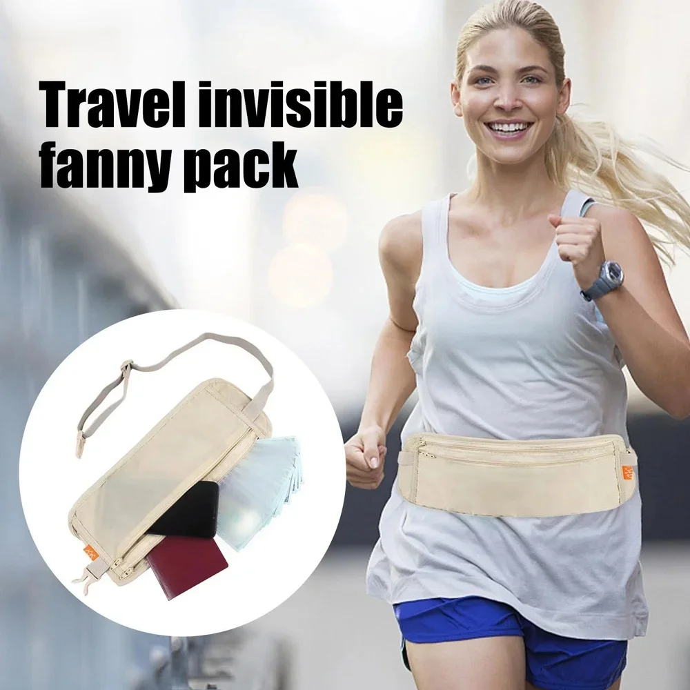 Convenient Invisible Travel Waist Packs Sports Essential Belongings Storage Bag Waist Belt Hidden Security Wallet Accessories