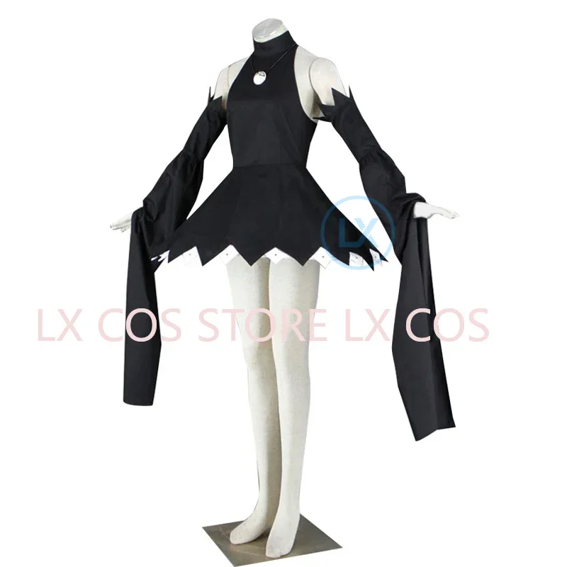 Anime  Blair Cosplay Costume Black Dress Oversleeves Hat Socks Petticoat Necklace Blair Costume Women Miko Halloween