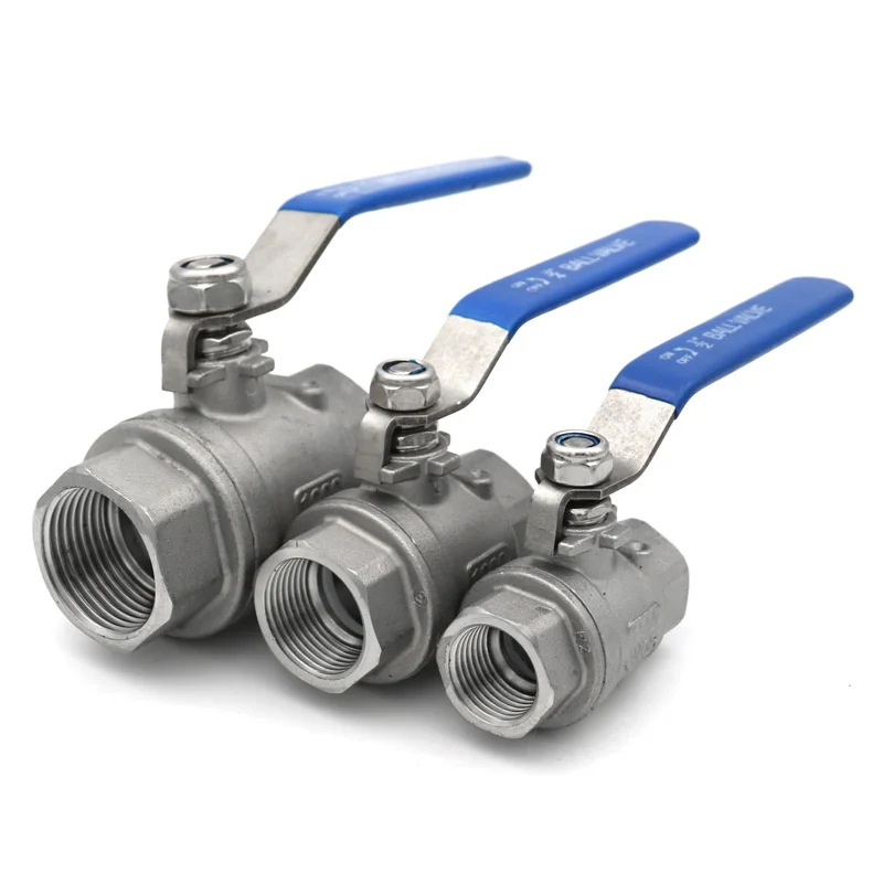 Two Pieces Model Ball Valve 304 316L Stainless Steel Full Bore BSPT1/4