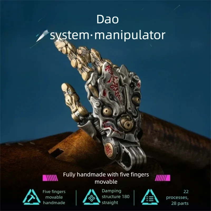 

Punk-style robotic hand, a new original movable pendant small hanging decoration for stress relief desk ornaments.