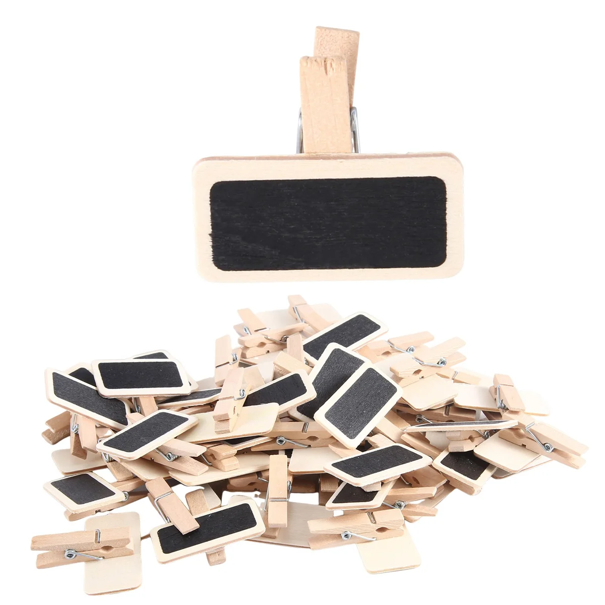 50 Mini blackboard wood message rectangle clip clip panel card memos label price place number table