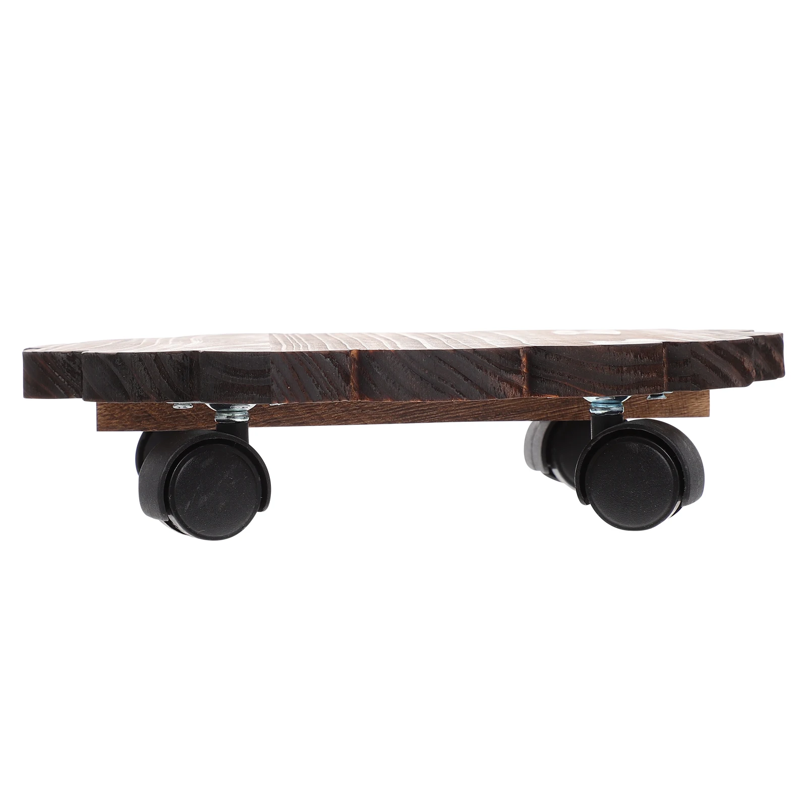 

Movable Flowerpot Tray Durable Plant Pot Flowerpot Holder Tray Strong Capacity Garden Balcony Wooden Decor