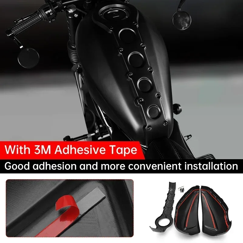 Motorcycle Accessories Oil Gas Fuel Tank Full Cover For Honda Rebel CMX 300 2017-2023 Black Guard Fairing Protector