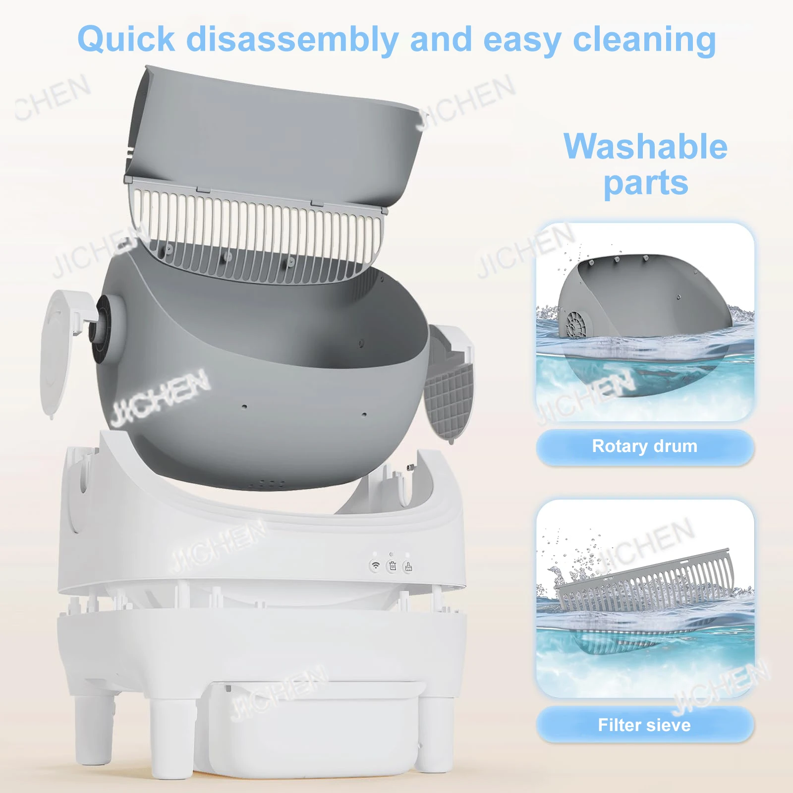 HG Large-capacity Automatic Smart Cat Litter Box Smart Open Top Quiet Self-cleaning Cat Litter Box With APP Cat Toilet