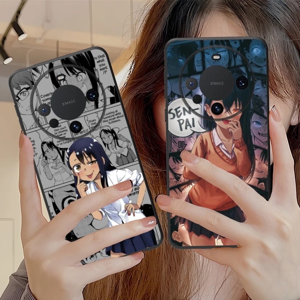 Hayase Nagatoro Anime Mobile Cell Phone Case for Huawei Mate 60 50 40 30 20 10 Pro Plus Lite E 5G Black Soft Phone Cover Shell