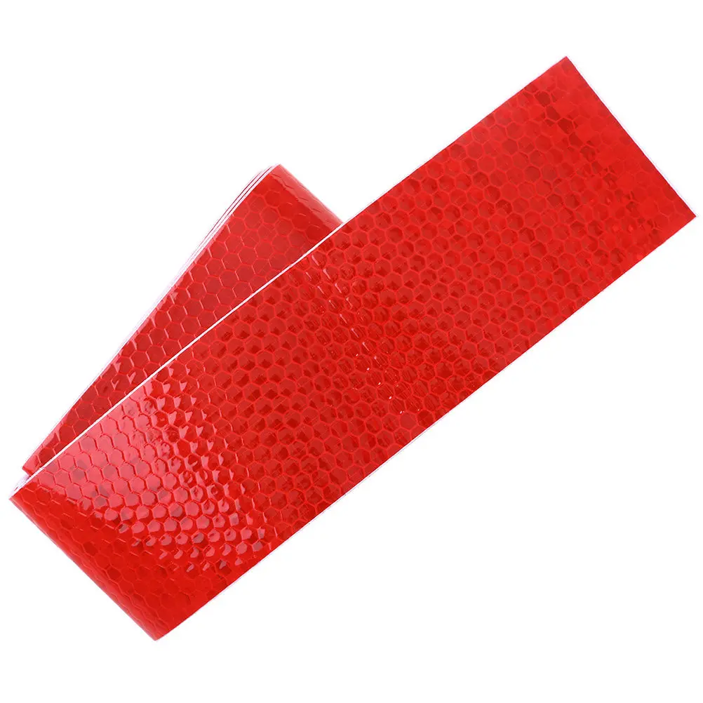 4Pcs Reflective Tape PVC Self-Adhesive Waterproof Safety Night Visibility Vehicle Warning Trucks Trailer Conspicuity