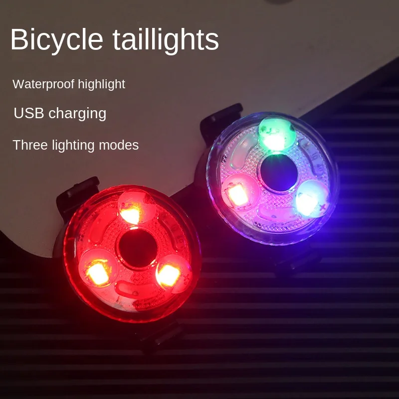 Mini fanale posteriore per bicicletta a LED luci posteriori per bici ricaricabili Usb IPX4 avvertimento di sicurezza impermeabile lampade per casco