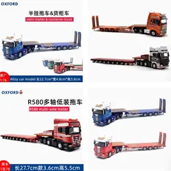 OXFORD Alloy 1: 76 Scale FH4 GXL semi Low Loader Trailer/R420/R580 Trailer Car Model Classics Adult Souvenir Gift Hobby & Toys