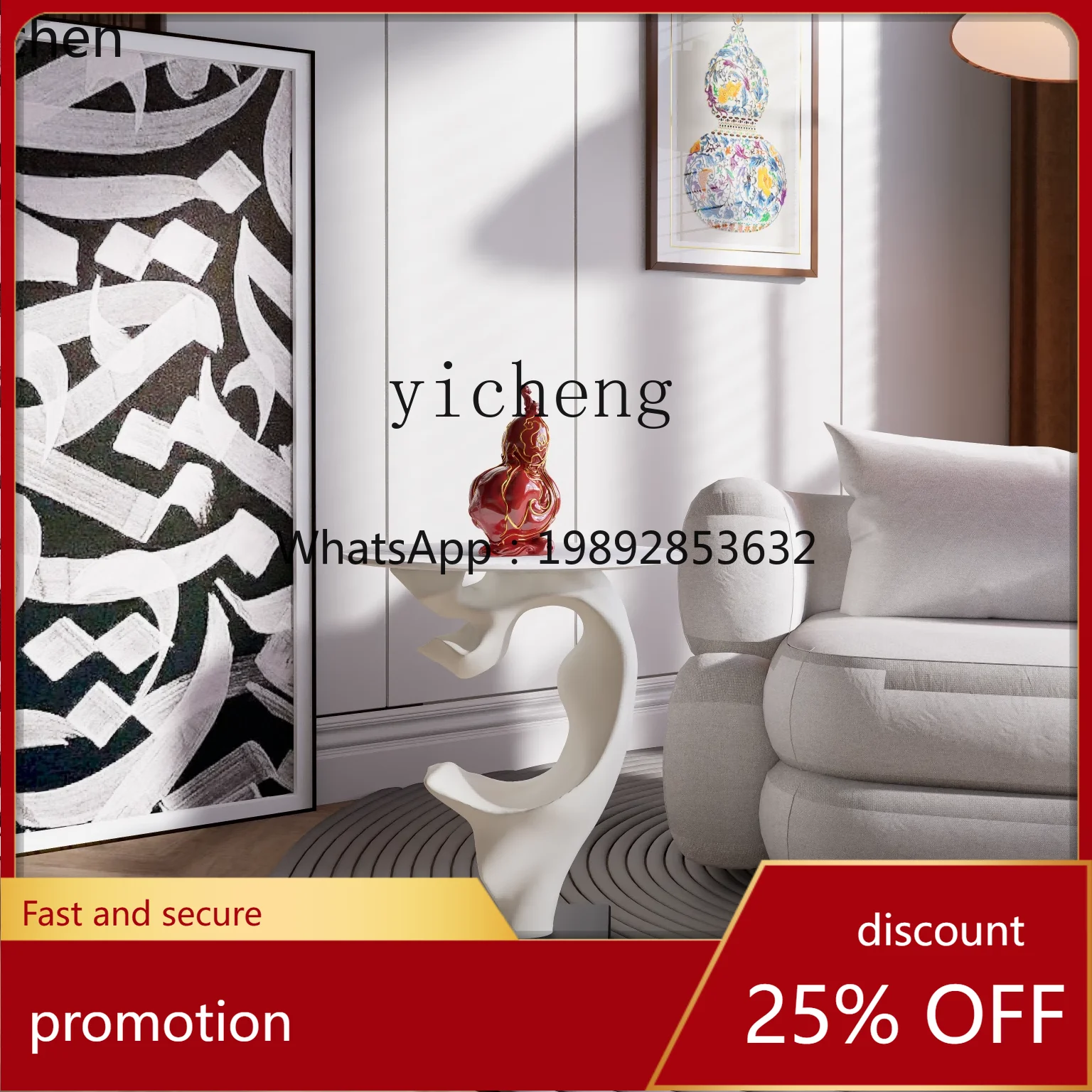 

YFY bedside sofa side creative sofa corner a few cream wind art rock slab small table