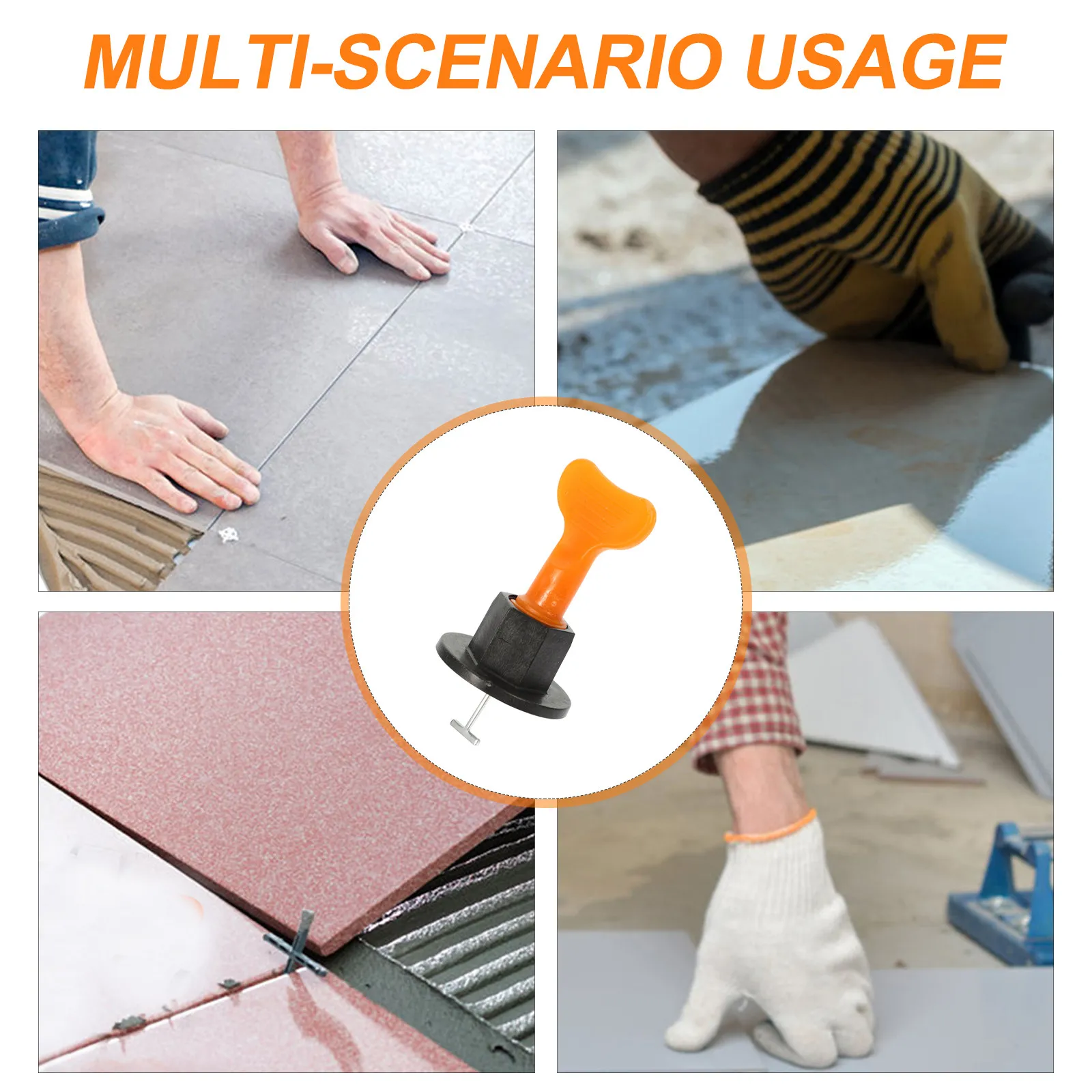 

Набор из 50 многоразовых клиньев для выравнивания плитки, система для установки керамической плитки на стену и пол, инструмент для выравнивания и разметки плитки