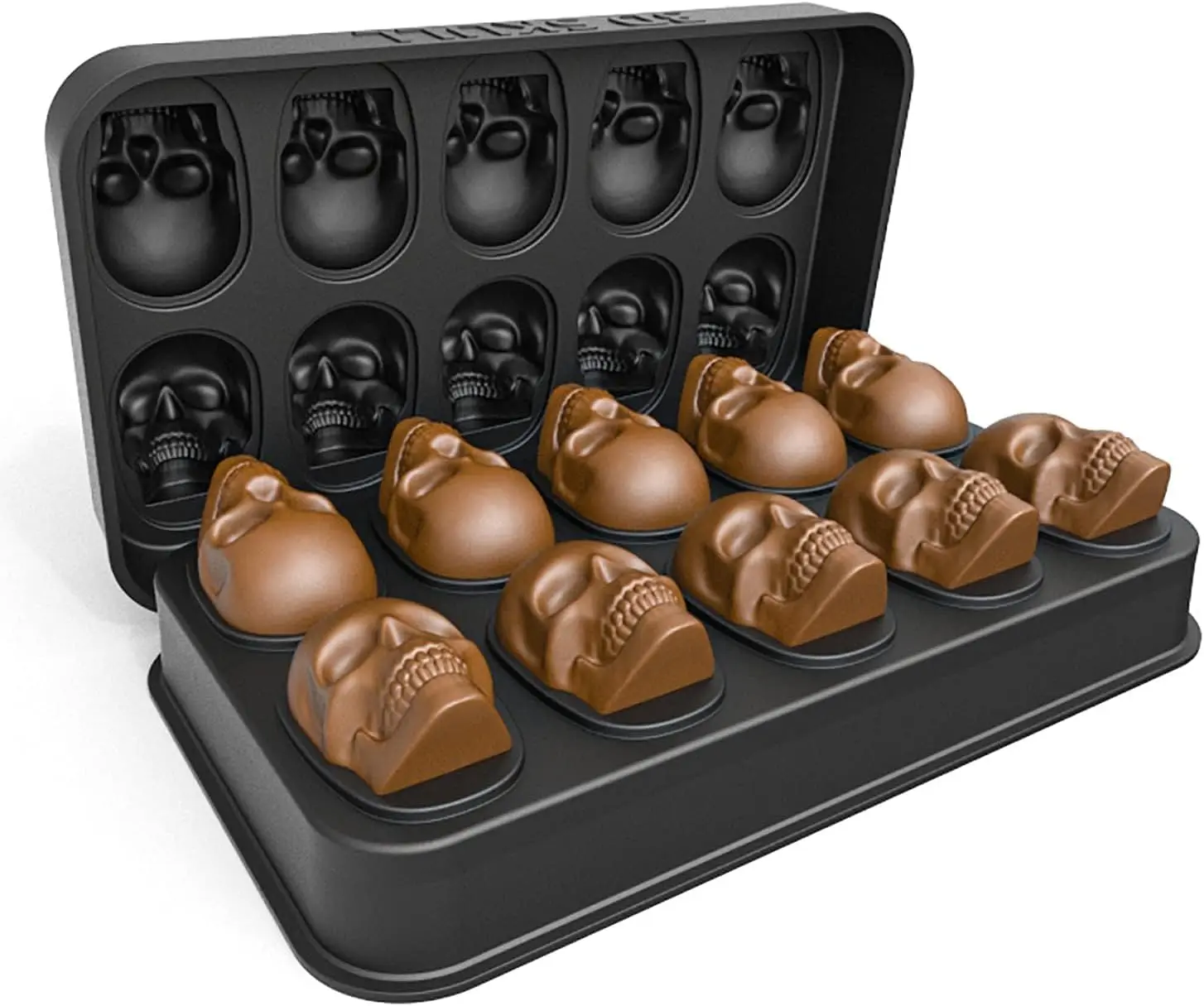 

Skull Ice Cube Mold Tray -Novelty Shaped Ice Maker for Whiskey Cocktails Drinkers,Bartenders,Easy Release Silicone kull Molds,Ba