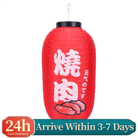 Coloured Painting Creative Hanging Lanterns Waterproof Cloth Holiday Ornament Lantern Funny Paper Lantern for Sushi Restaurant