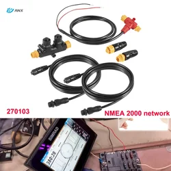 Zestaw startowy ANX NMEA 2000 Kable zasilające Kable zasilające Podwójne złącze trójnikowe Zestaw terminatorów do podwójnego urządzenia Lowrance Simrad Garmin