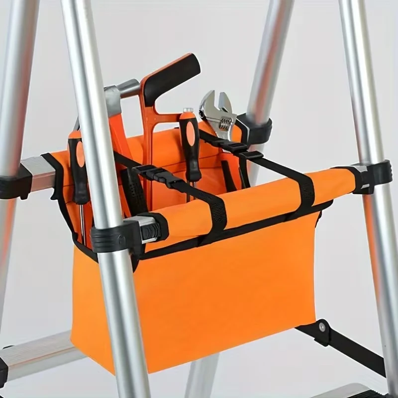 Ladder Tool Kit / Folding Ladder Tool Bag – Hanging Storage Bag for Telescopic and Extension Ladders