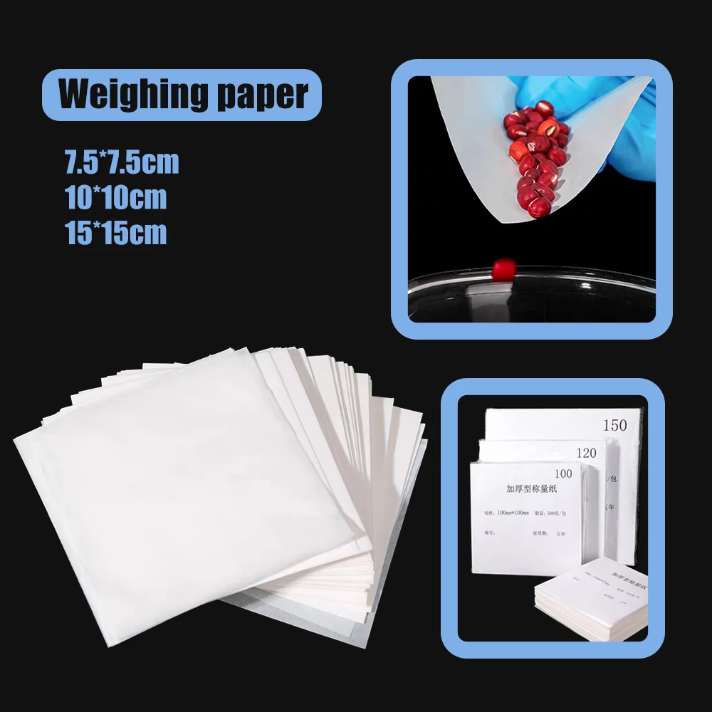 Weighing Paper Balance Paper Moisture-resistant Strong Litmus Paper Not Easy To Absorb Moisture 75*75/100*100/150*150mm 500/PK