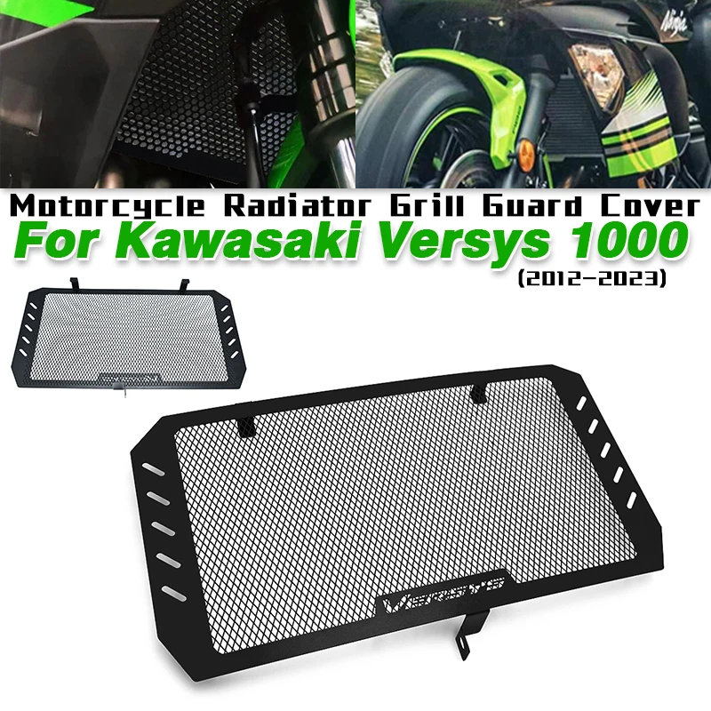 For Kawasaki Versys 1000 2012-2023 Motorcycle Radiator Grill Guard Cover Motorcycle Engine Cooler Grill Protection Cover