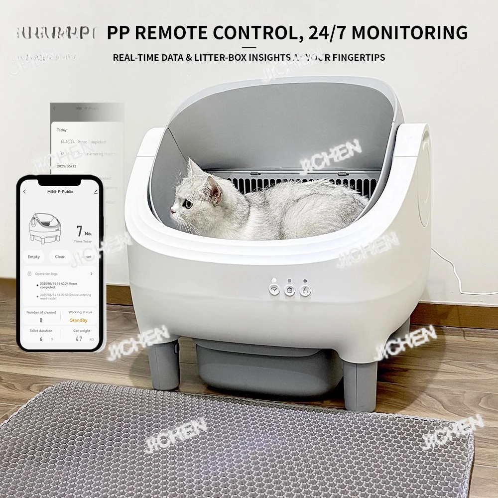 HG Large-capacity Automatic Smart Cat Litter Box Smart Open Top Quiet Self-cleaning Cat Litter Box With APP Cat Toilet